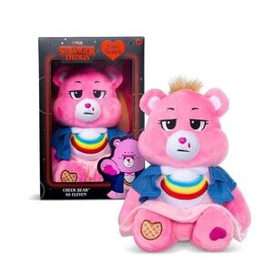 Netflix Care Bears x Stranger Things Cheer Bear as Eleven 12" PLUSH NEW IN BOX.